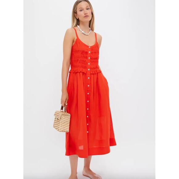 Sea New York Chili Zora Solid Tank Button Down Dress Sz XS - Picture 2 of 8